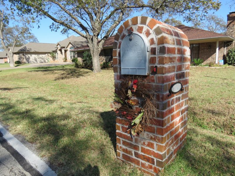 Finished Brick Mailboxes in Neighborhoods